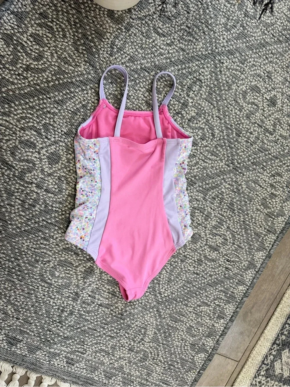Eddie Bauer 4T Toddler Girl Swim Suit Bathing Suit Pink and Lavender One-Piece